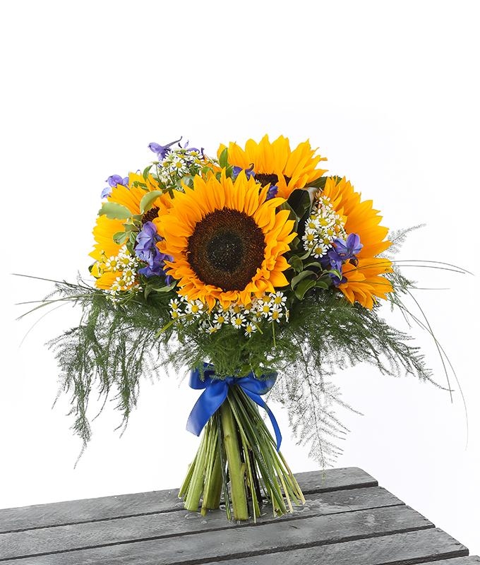 Sunflower and Daisies