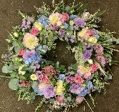 Soft and pretty gardeny wreath